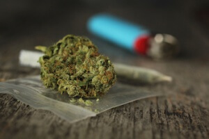 Marijuana flower and joint