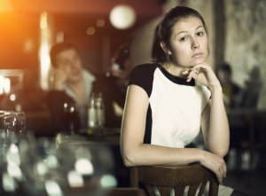woman concerned about her spouse drinking