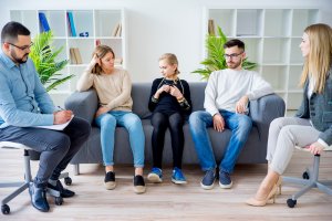 family therapy addiction recovery program in a doctor's office