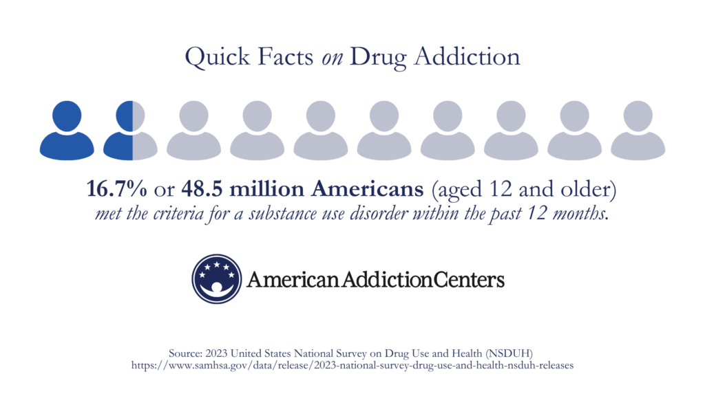how many americans have a drug addiction infographic
