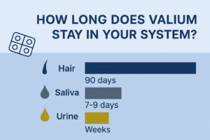 how long does valium stay in your system infographic