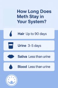 how long does meth stay in the system infographic